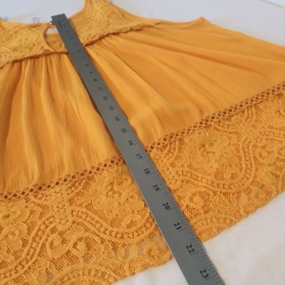 Xhilaration women's size XXL yellow lace blouse - Picture 14 of 14